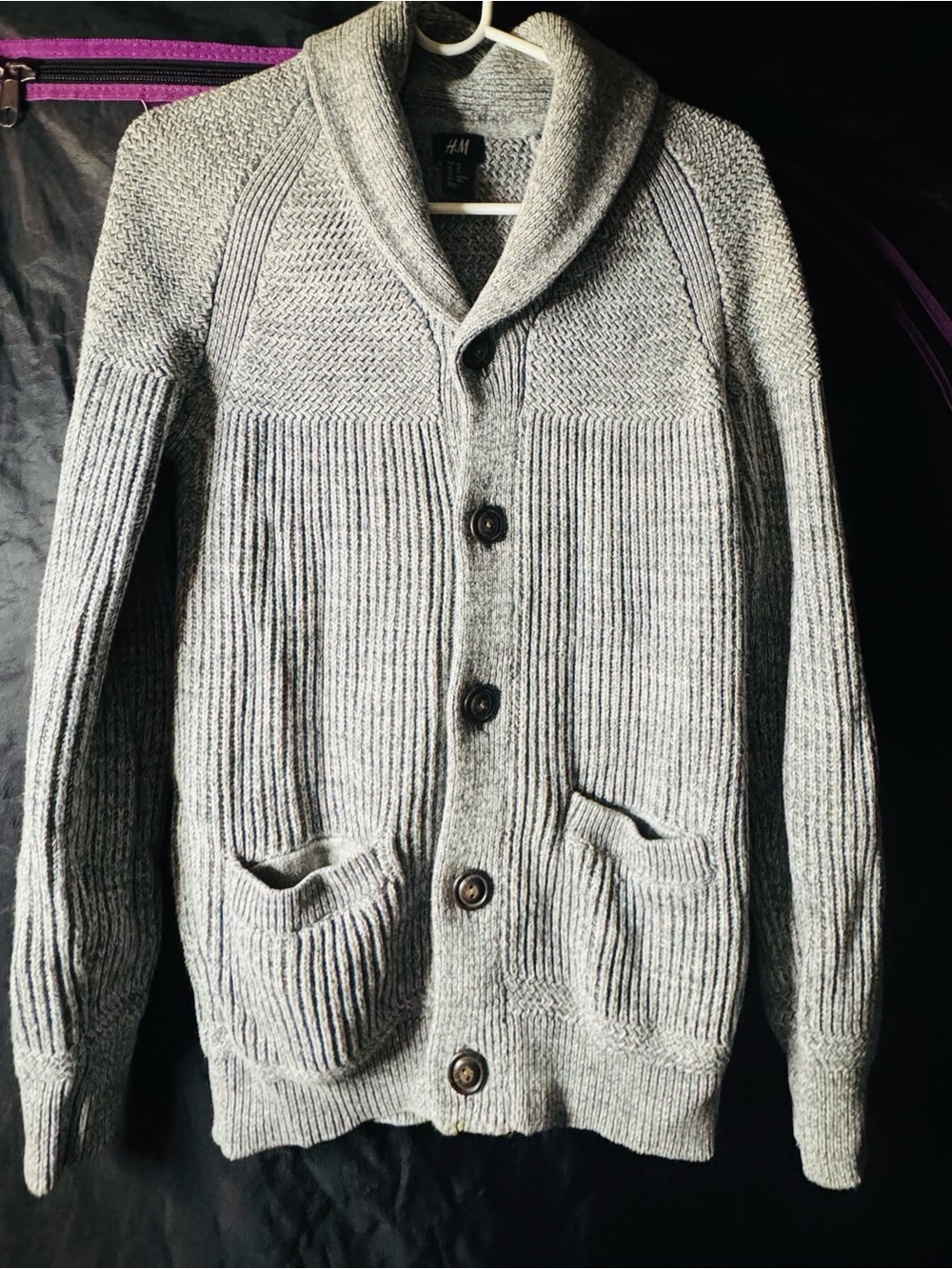 H&M Light Gray Knit Cardigan